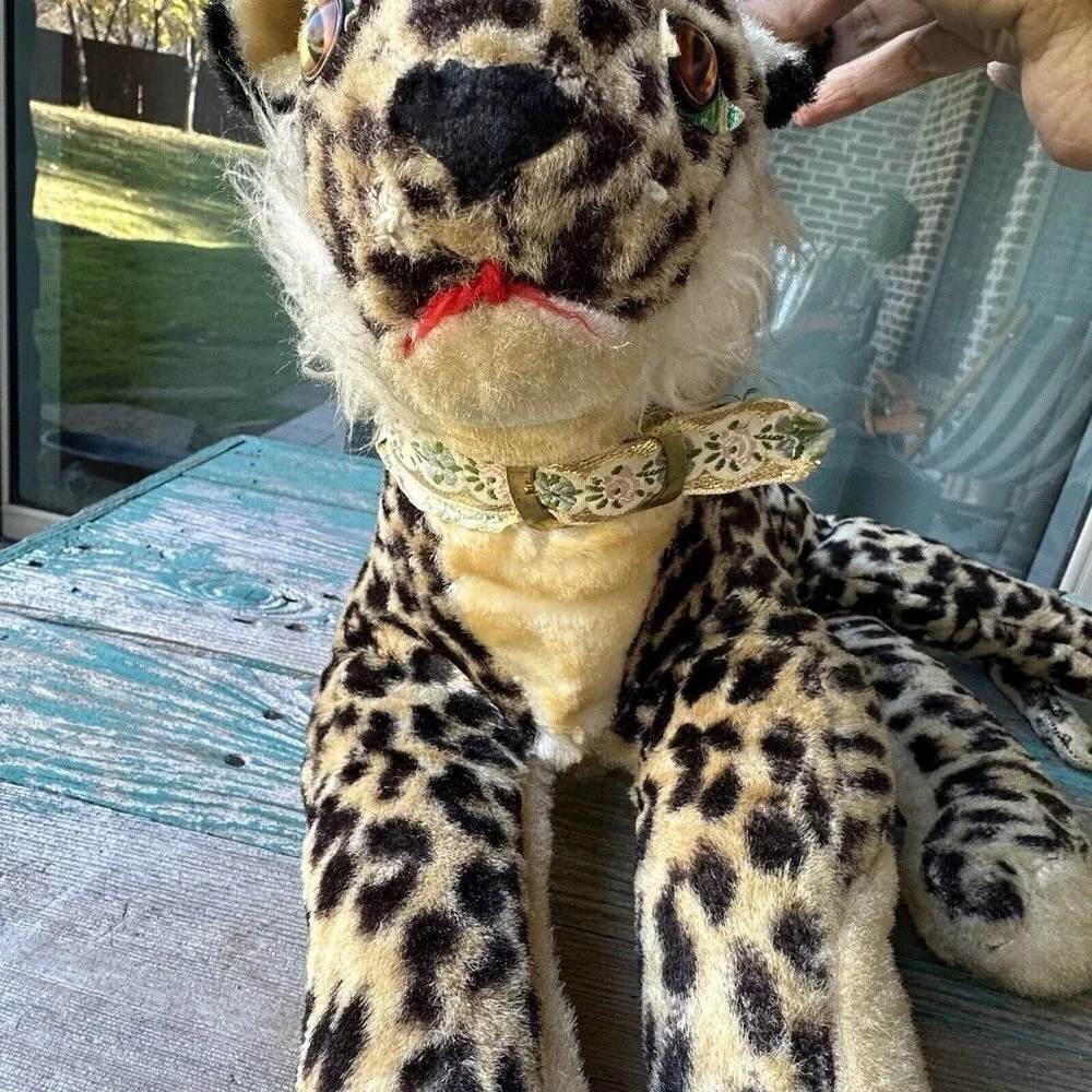 Vintage Rushton Star Creation Plush Stuffed Animal 18 Inch Leopard Plush‎ Rare
